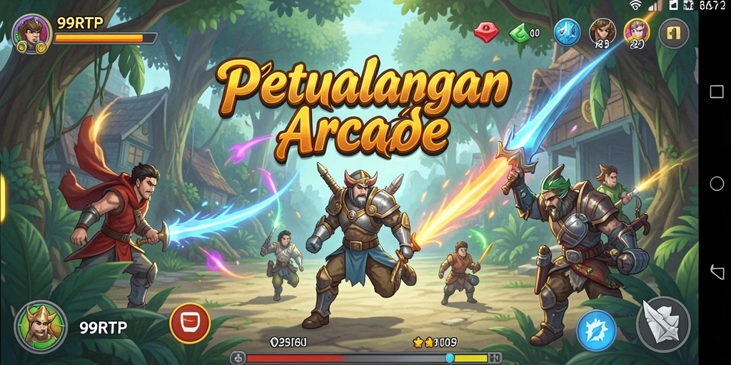 Tampilan screenshot 99RTP menampilkan aksi gameplay Arcade yang mendebarkan.
