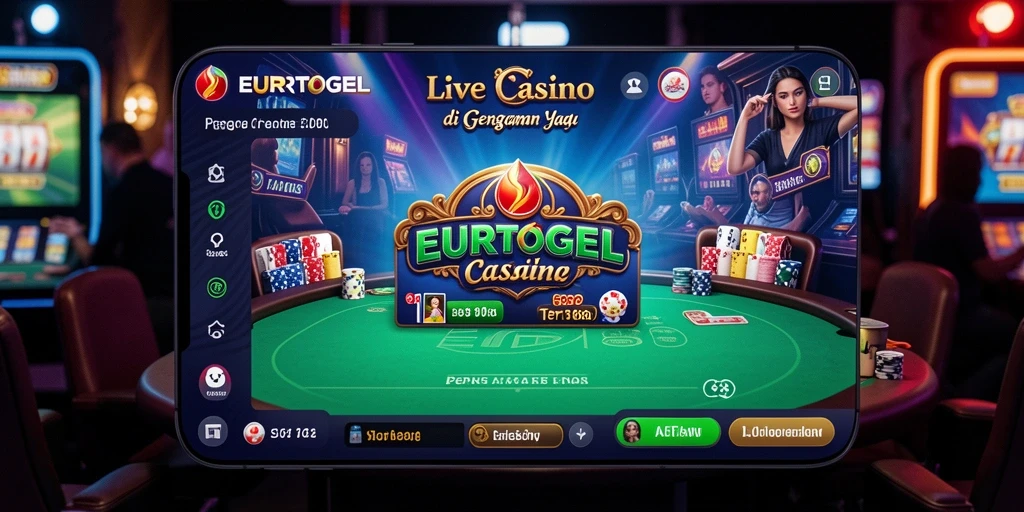 Tampilan gameplay EUROTOGEL dengan dealer langsung dan permainan menarik.