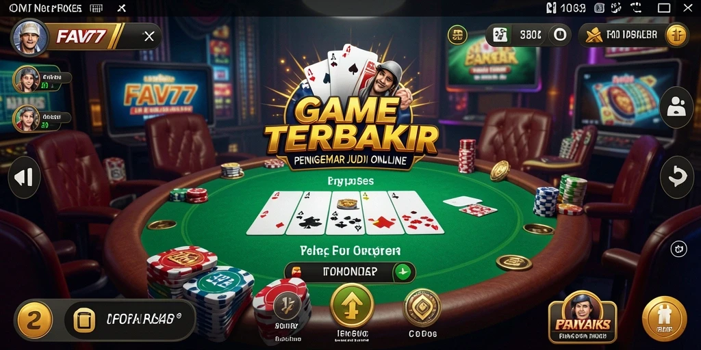 Tampilan permainan Poker yang mengasyikkan di FAV77.