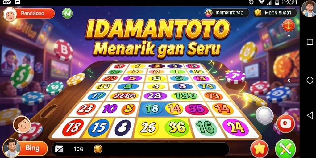 Tampilan screenshot utama IDAMANTOTO dengan gameplay Bingo yang seru.
