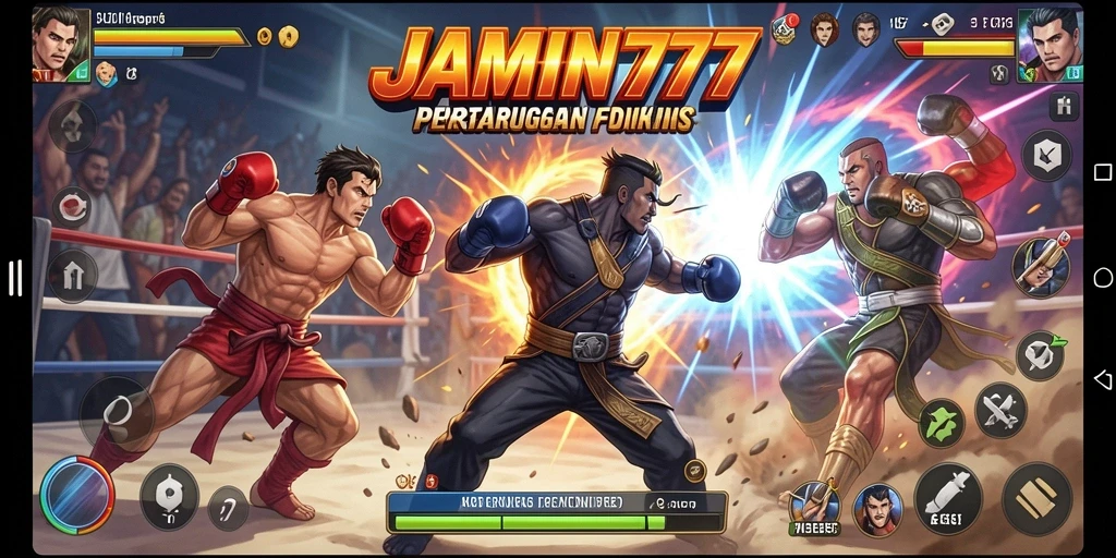 Tampilan gameplay JAMIN777 yang mendebarkan saat pertarungan berlangsung.