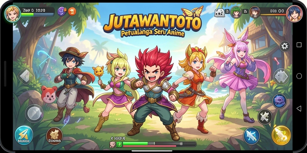Tampilan gameplay JUTAWANTOTO yang menarik dan penuh warna.
