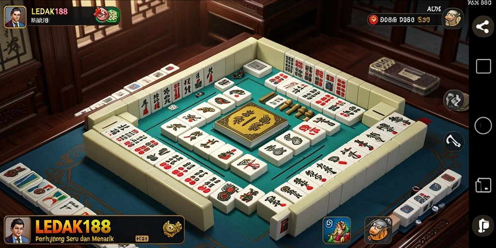 Tampilan gameplay Mahjong di LEDAK188 yang menarik dan menantang.
