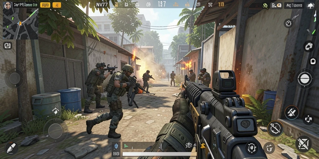 Tampilan gameplay NV77 yang seru dan menarik.