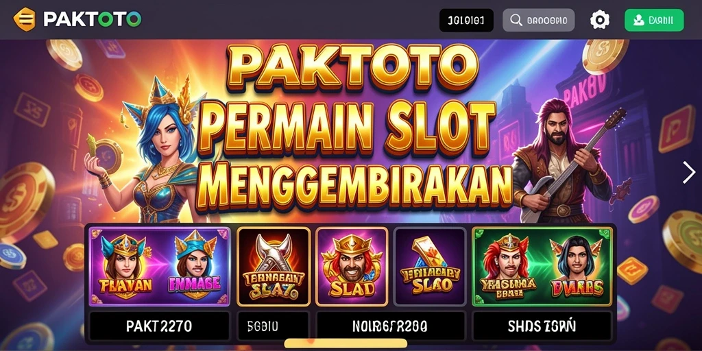 Tampilan gameplay Slot PAKTOTO yang mendebarkan dengan efek visual menawan.