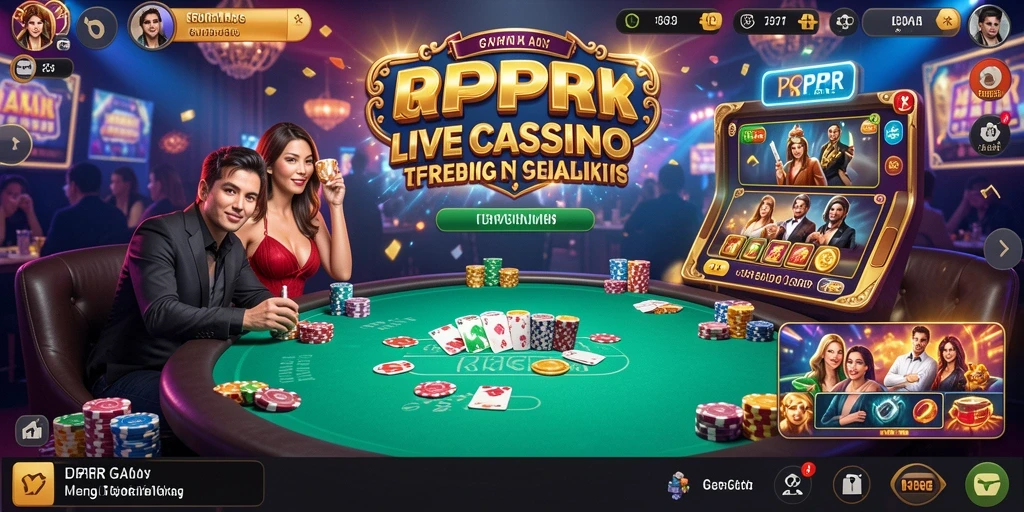 Tampilan gameplay RPRR yang mendebarkan dan interaktif di Live Casino.