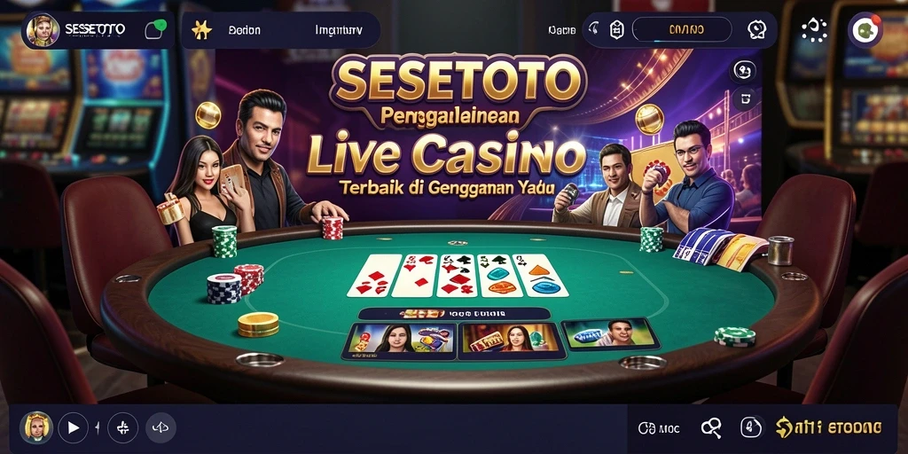Tampilan permainan Live Casino menarik di SESETOTO dengan dealer profesional.