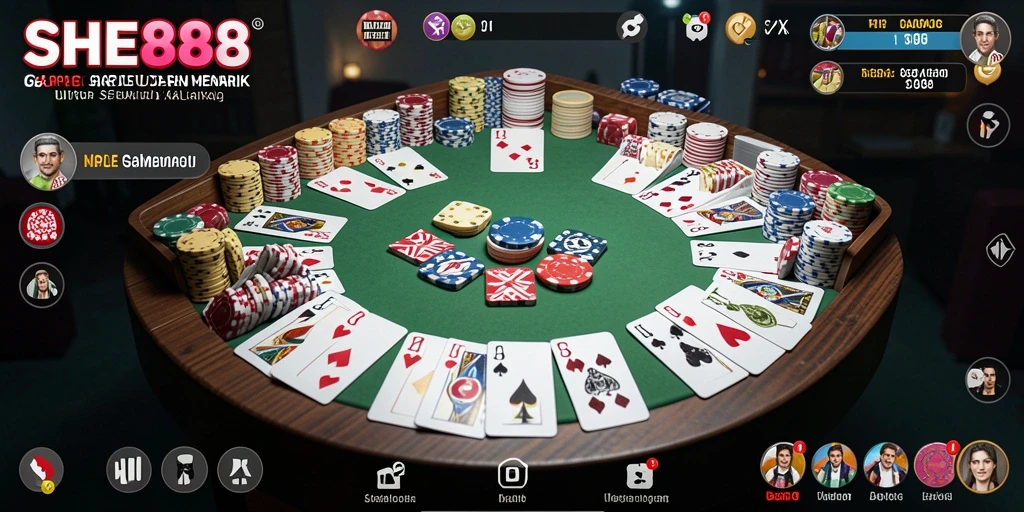 Tampilan gameplay Gaple yang menyenangkan dan interaktif.