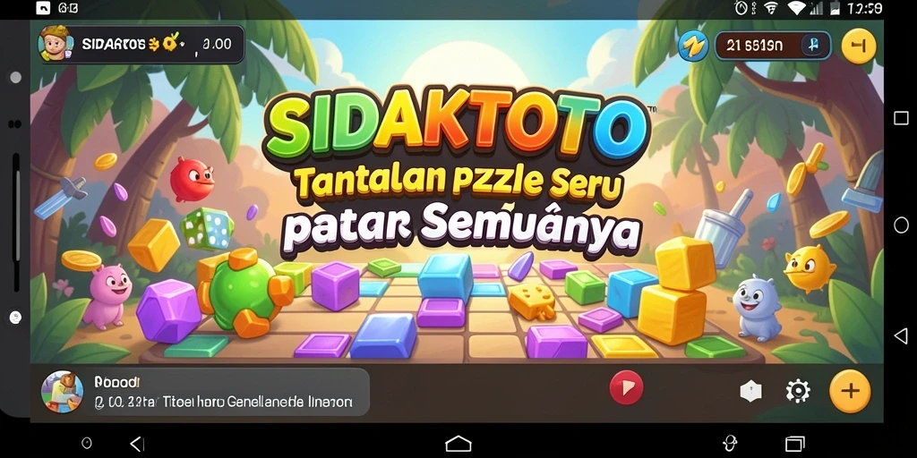 Screenshot gameplay SIDAKTOTO menunjukkan tantangan puzzle yang menarik.