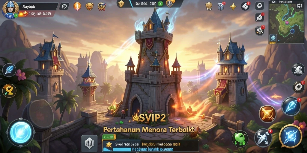 Tampilan seru dari gameplay Tower Defense SVIP2 yang menguji strategi pemain.