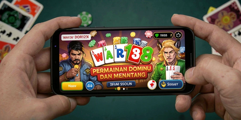 Screenshot gameplay Domino yang menarik dan seru di WAR138.
